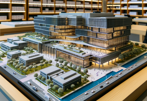  Architectural model building in Wells by Ari Model showcasing a detailed model of a modern building.