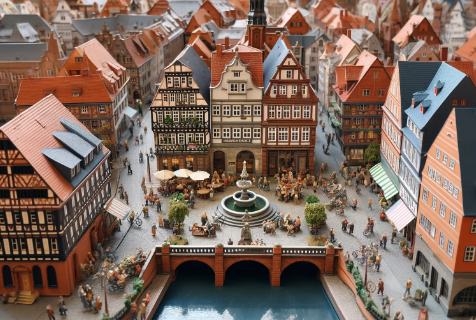 Detailed architectural model by Ari Model in Lüneburg.
