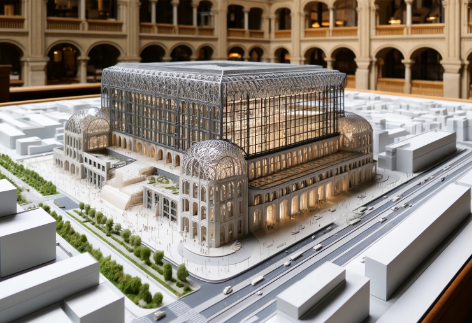  Detailed architectural model created by Ari Model in Dessau-Rosslau.