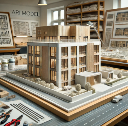 Architectural model built by Ari Model in Colchester.