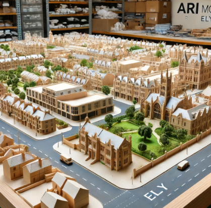 Detailed architectural model created by Ari Model in Ely.
