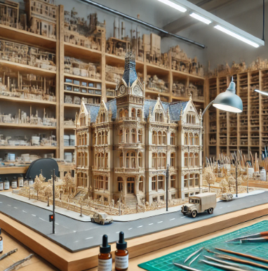 Detailed architectural model made by Ari Model in Cottbus.