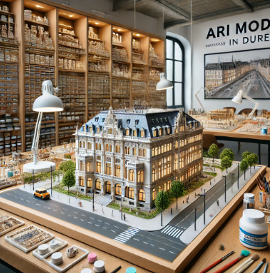 Detailed architectural model by Ari Model in Düren.