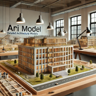 Detailed architectural model created by Ari Model in Ratingen.