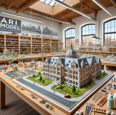 Detailed architectural model created by Ari Model in Velbert.
