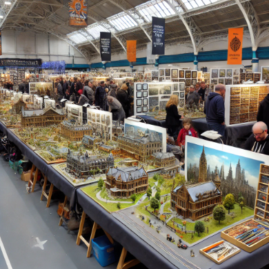 Birmingham Model Building Fair showcasing detailed and artistic models.