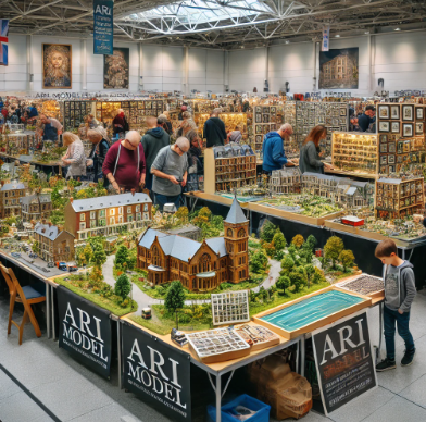 Exhibits at Milton Keynes Model Building Fair showcasing Ari Model's latest creations.