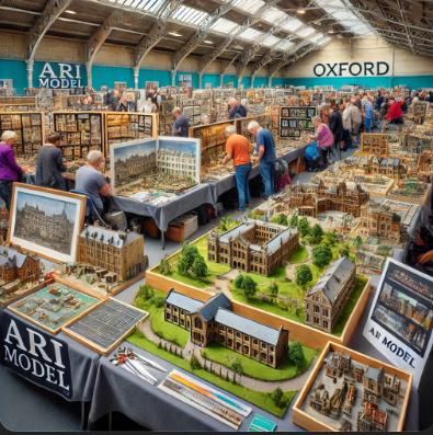 Detailed models showcased by Ari Model at the Oxford Model Building Fair.