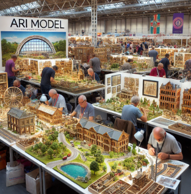Detailed models on display at the Wells Model Building Fair by Ari Model.