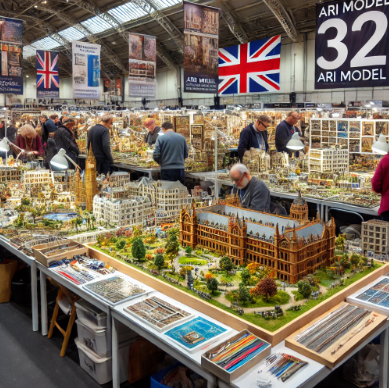 Detailed models showcased by Ari Model at the Westminster Model Building Fair.