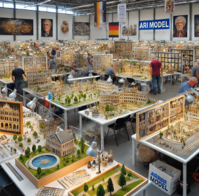 Pforzheim Model Building Fair showcasing models by Ari Model.