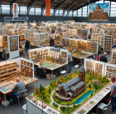 Ari Model's intricate models on display at the Trier Model Building Fair.