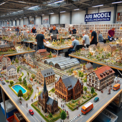 Ari Model's detailed creations showcased at the Recklinghausen Model Building Fair.