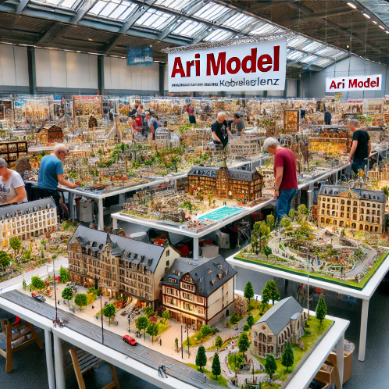 Ari Model showcasing intricate designs at the Koblenz Model Building Fair.