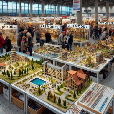 Ari Model's detailed creations on display at the Jena Model Building Fair.