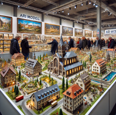 Ari Model's meticulously crafted models on display at the Iserlohn Model Building Fair.