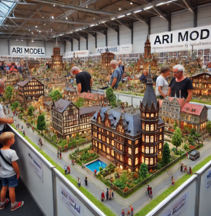 Ari Model exhibits detailed creations at Lüneburg Model Building Fair.