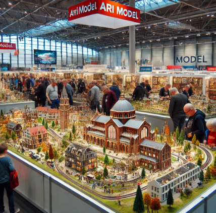  Detailed model display by Ari Model at the Velbert Model Building Fair.