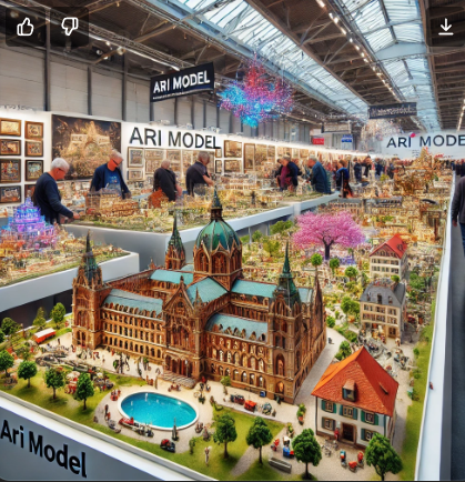  Ari Model's intricately detailed models on display at the Konstanz Model Building Fair.