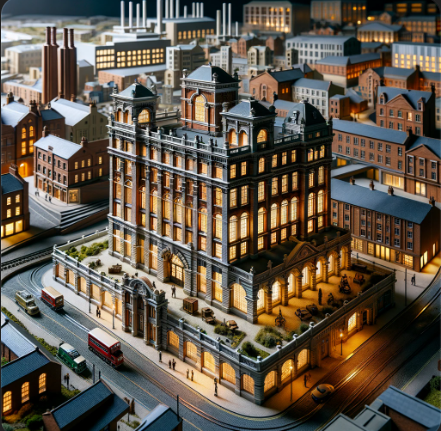 A detailed architectural model created by Ari Model, showcasing precision and creativity in Derby.