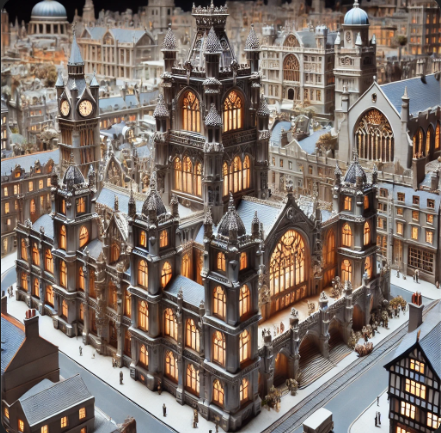 A detailed architectural model created by Ari Model, showcasing precision and creativity in Exeter.