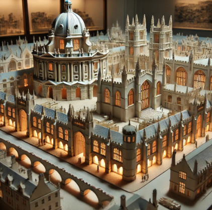 A detailed architectural model created by Ari Model in Oxford, showcasing the craftsmanship and precision that define their work.
