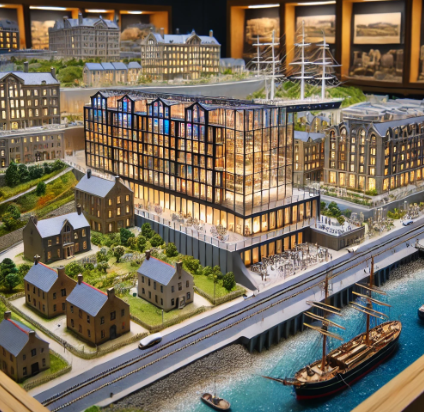 A meticulously crafted architectural model by Ari Model in Plymouth, showcasing precision and craftsmanship.