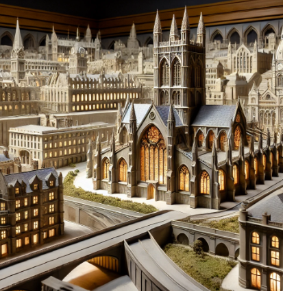 An architectural model created by Ari Model for a project in Worcester, showcasing exceptional detail and quality.
