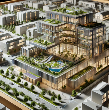 Detailed architectural model of a modern structure in Reutlingen, crafted with precision by Ari Model.