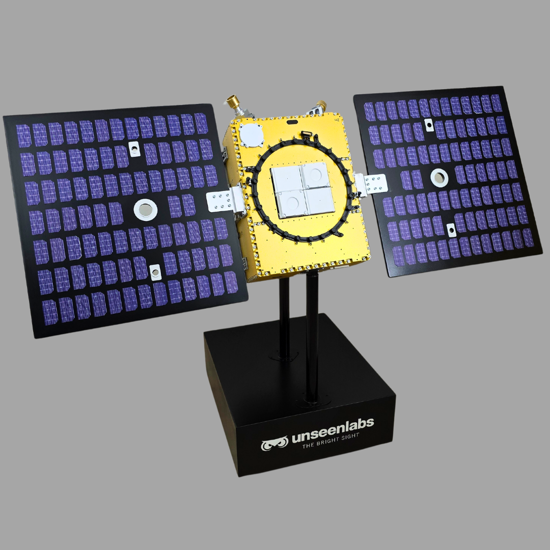 Unseenlabs' 1:1 scale satellite model, brought to life with detailed engineering by ARI Model.