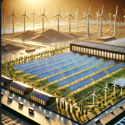 Ari Model’s intricately designed solar power plant model showcasing sustainable energy solutions in miniature.