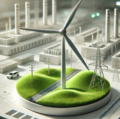 A detailed wind turbine model by Ari Model, showcasing renewable energy innovation in miniature.
