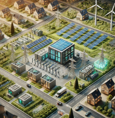 A highly detailed Microgrid Model crafted by Ari Model, illustrating modern energy management systems with integrated renewable sources. Perfect for educational initiatives, professional demonstrations, and sustainable infrastructure projects.