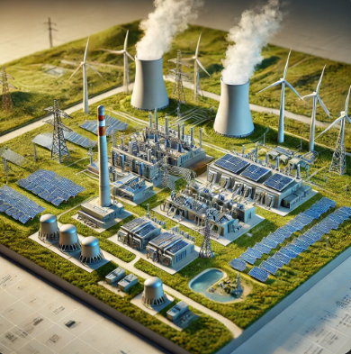 The Hybrid Energy System Model by Ari Model, showing how solar, wind, and conventional power sources can be combined into an efficient and sustainable energy solution. This model helps visualize the integration of renewable energy sources with tradit