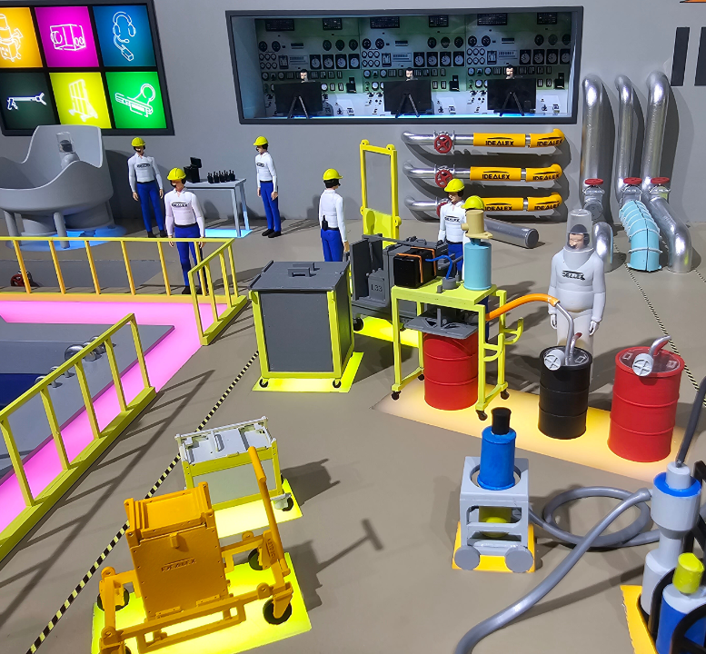 The Bioplastic Production and Recycling Facility Model developed by ARI Model mirrors the complex operations required for producing and recycling bioplastics. With unparalleled attention to detail, the model features components like biomaterial proce