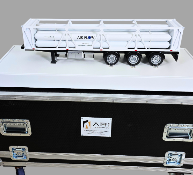 A highly sophisticated industrial model created by ARI Model, incorporating cutting-edge materials such as high-performance polymers, carbon fiber reinforcements, and 3D-printed components. The model represents a modern industrial facility, with deta