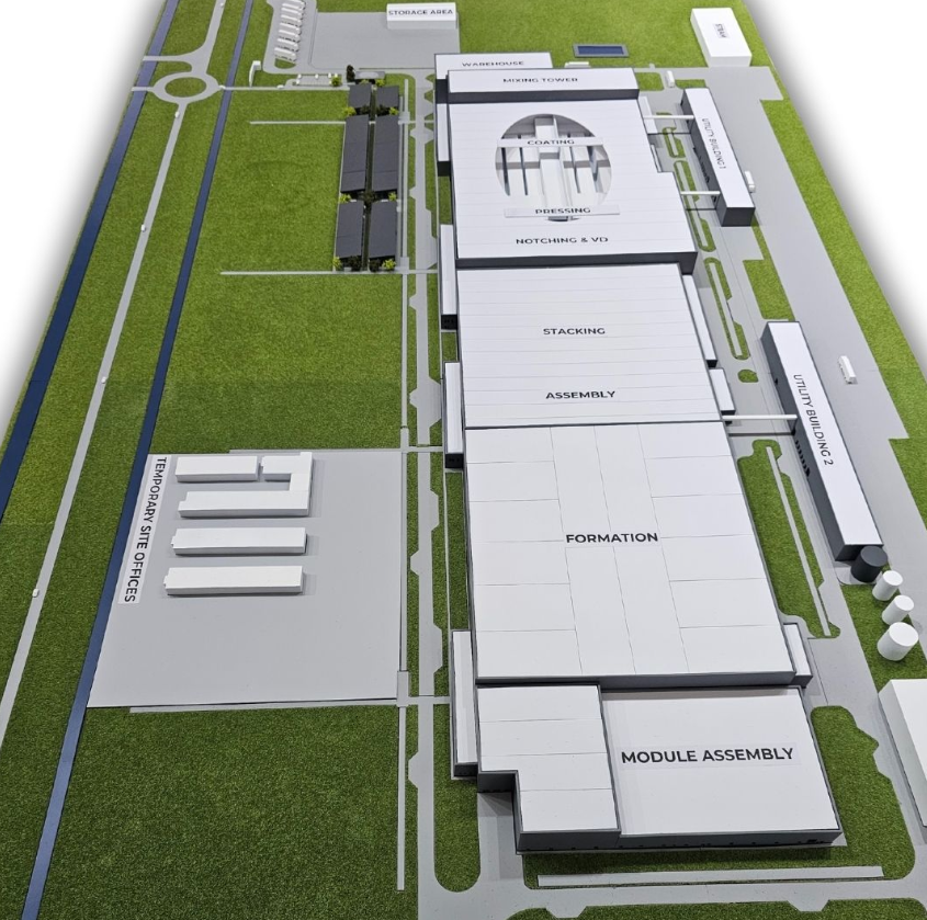 A custom physical scale model created to be showcased at Pollutec, the model has an illustrated renewable power station, LED lighting, modular characteristics, and detailed aspects of the environment such as solar panels, water purification, and circ