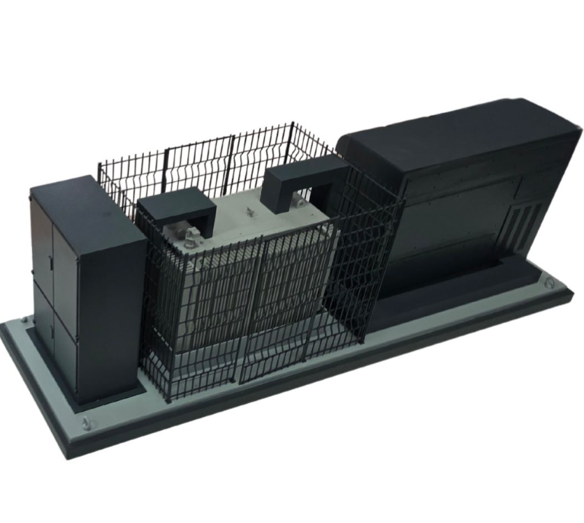 A highly detailed, lighted, and animated physical scale model built by ARI Model for exhibitors at WindEnergy Hamburg. Featuring engineering precision, synchronized lighting choreography, and realistic mechanical animations, the model maximizes booth