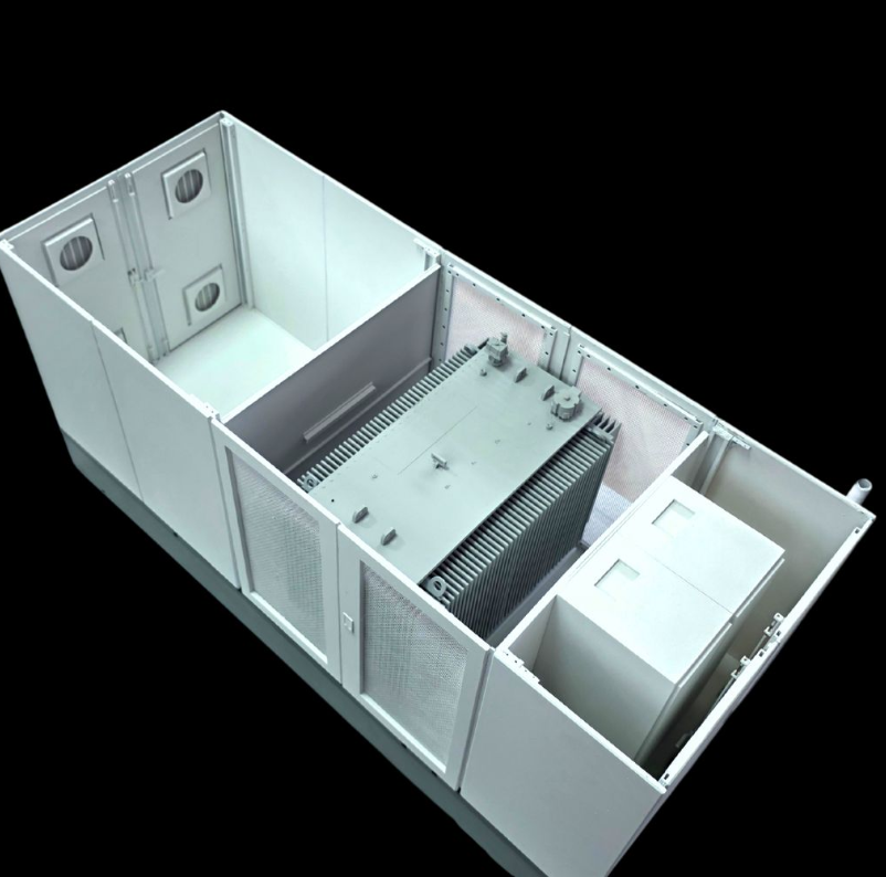 A highly detailed illuminated and animated physical scale model produced by ARI Model for Energy Storage Europe attendees. By combining premium-grade engineering precision, coordinated lighting effects, and mechanical interactive animations, the mode