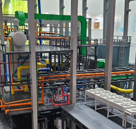 Custom-built physical scale models by ARI Model for VSK, featuring HVAC solutions, energy-efficient buildings, smart construction concepts, and renewable energy technologies. Designed with accuracy, realism, and interactive features, these models hig