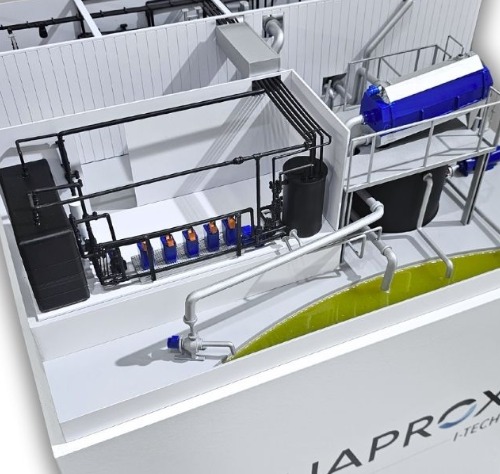 Custom-built illuminated and animated models by ARI Model for Matexpo, depicting building construction equipment, green building systems, infrastructure works, and renewable energy plants. Enhanced by lighting effects, animated functions, and precisi