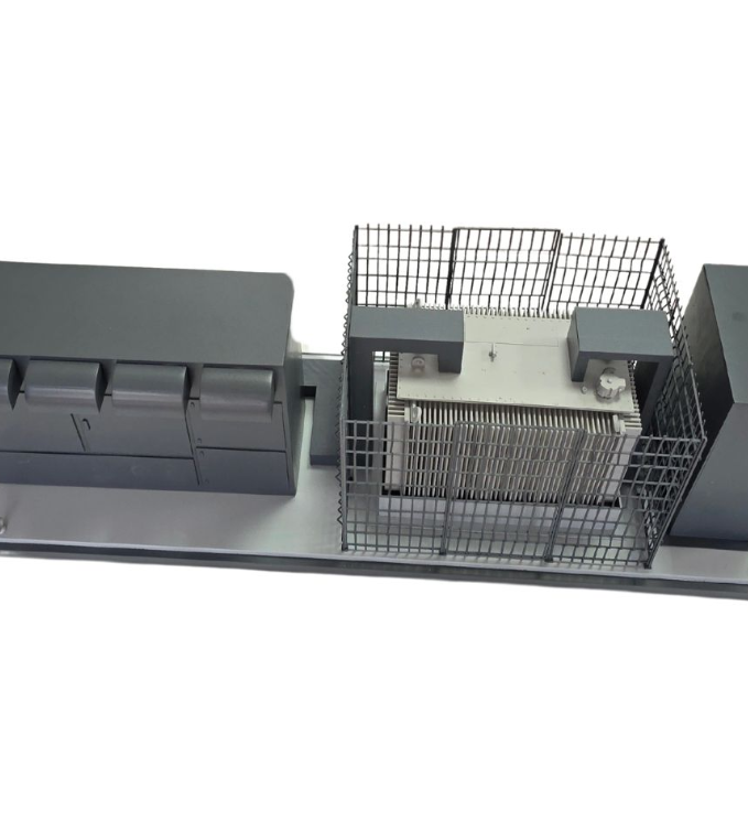 ARI Model designs illuminated and animated physical scale models for ILA Berlin, including aircraft, spacecraft, defense systems, satellite networks, and futuristic mobility solutions. These models feature dynamic lighting effects, moving components,