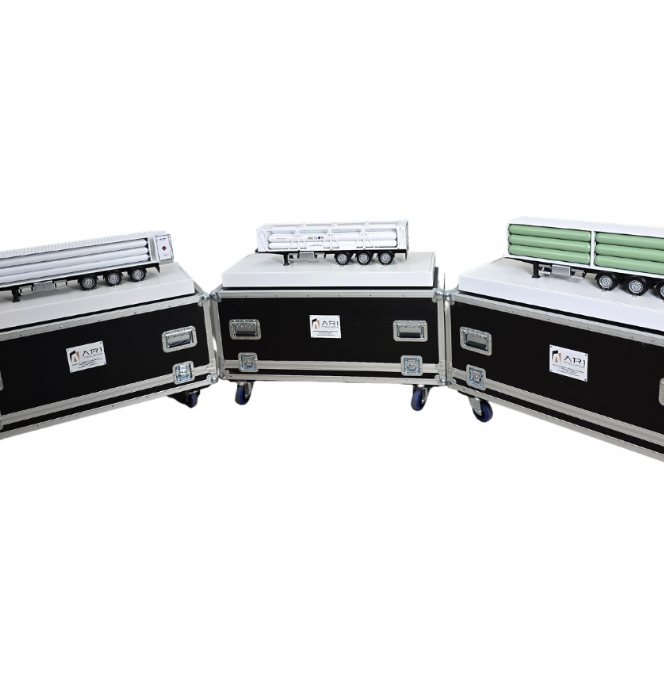 Tailor-made illuminated and animated scale models by ARI Model for InfraDefence, featuring infrastructure protection systems, command centers, defence networks, and urban safety projects. Equipped with LED lighting, dynamic motion, and interactive fe
