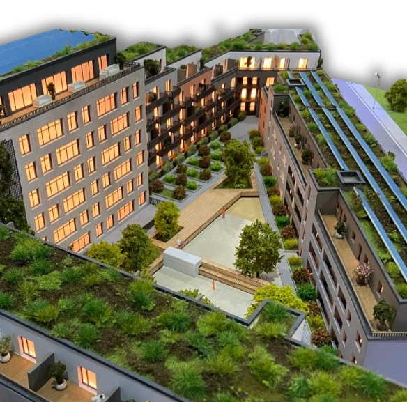 Animated and illuminated scale models by ARI Model for EquipHotel, featuring hotel complexes, spas, wellness centers, interior design prototypes, restaurant spaces, and sustainable hospitality concepts. With dynamic lighting, animated effects, and in