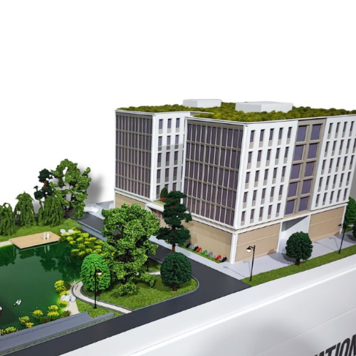 Illuminated and animated scale models by ARI Model for Ambiente, showcasing innovative retail spaces, sustainable design hubs, energy-efficient city planning, advanced product showcases, and interactive smart living installations. Crafted with fine f