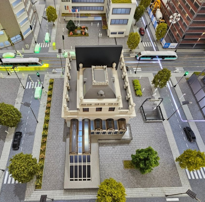 Illuminated and animated scale models by ARI Model for Design District, featuring innovative architectural concepts, sustainable urban spaces, modern retail environments, futuristic product presentations, and eco-friendly city planning solutions. Cra