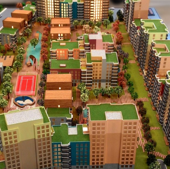 Illuminated and animated models by ARI Model for Wohn Design Messe, showcasing interior design concepts, furniture innovations, sustainable living solutions, and modern architectural layouts. These models integrate precise detailing, dynamic lighting