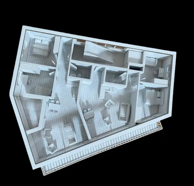 Custom illuminated and animated models by ARI Model for the Wohn Design Messe, showcasing interior design projects, furniture innovations, sustainable housing solutions, and modern architectural concepts. Featuring precise detailing, dynamic lighting