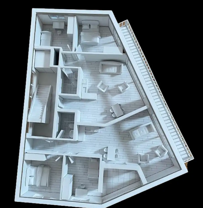 Custom physical scale models by ARI Model for Design Week Vienna, highlighting innovative interior concepts, furniture designs, sustainable living solutions, and cutting-edge architectural ideas. With dynamic lighting effects, animated components, an