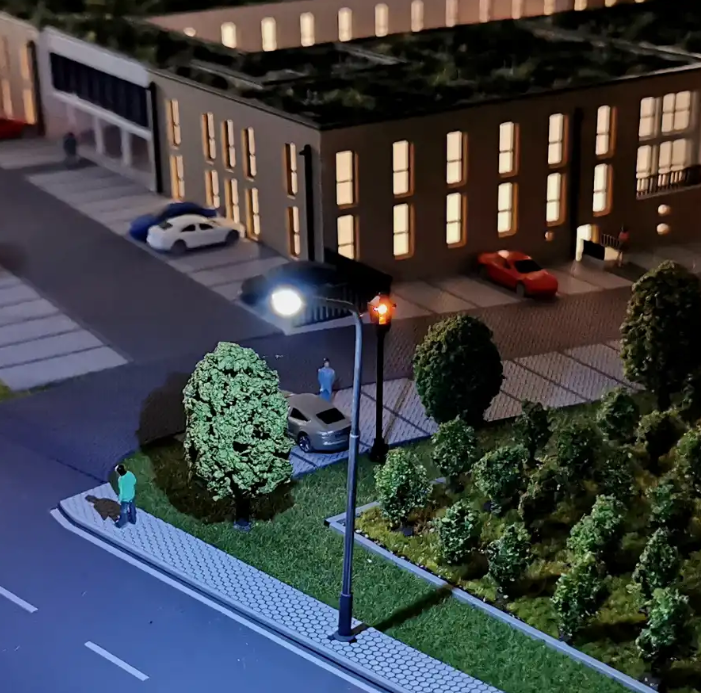 Illuminated and animated scale model by ARI Model for a home and living showcase, with interior zones, lighting cues, and moving elements that explain design and flow.